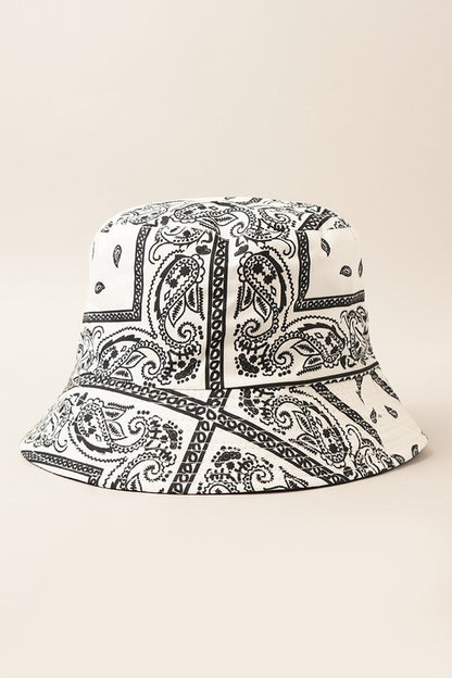 Paisley Pattern Reversible Safari Bucket Hat