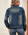Light Gray Washed Denim Jacket Sentient Beauty Fashions Apparel & Accessories