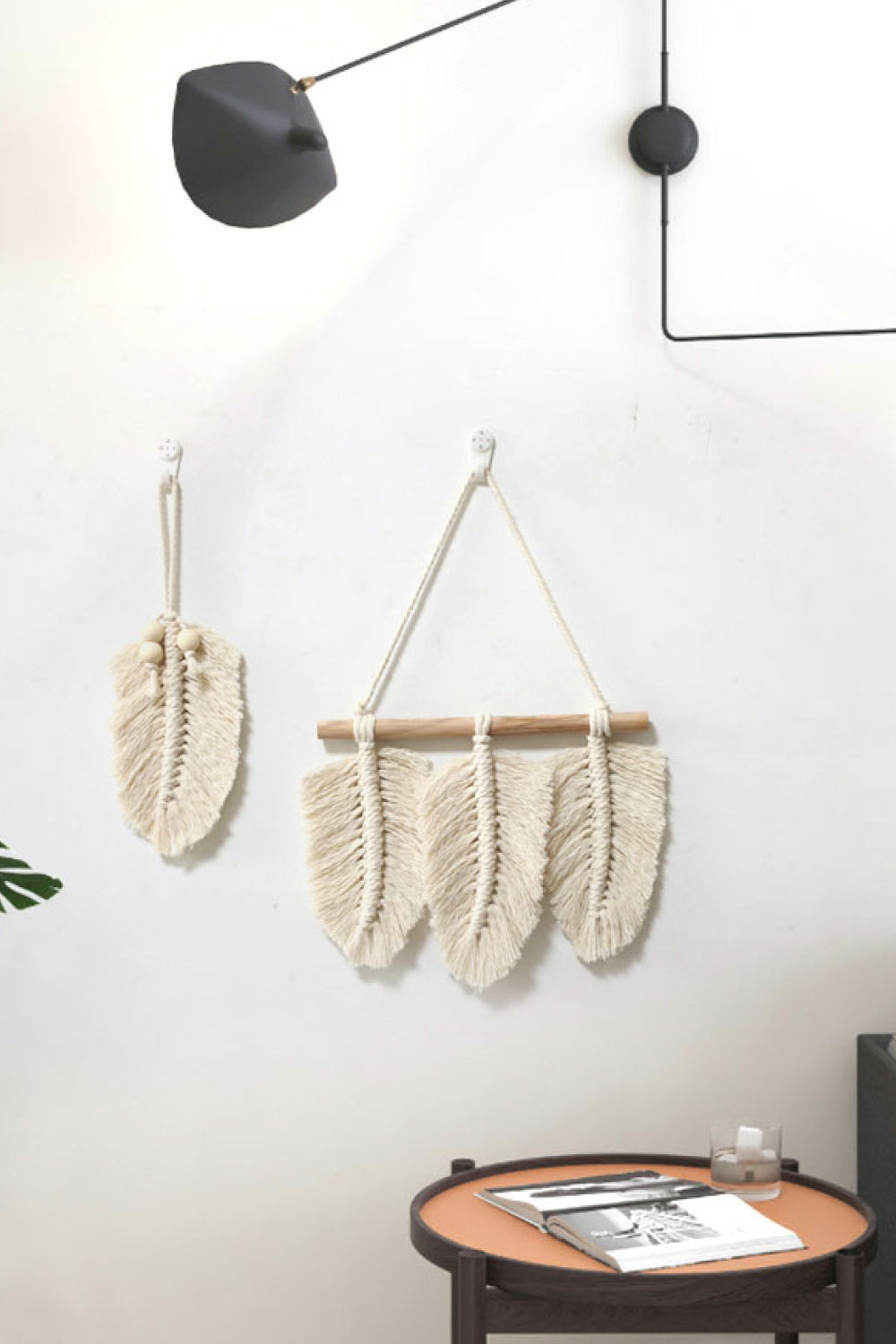 Beige Feather Wall Hanging