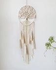 Light Gray Bohemian Hand-Woven Lifetree Wall Hanging Sentient Beauty Fashions Home Decor