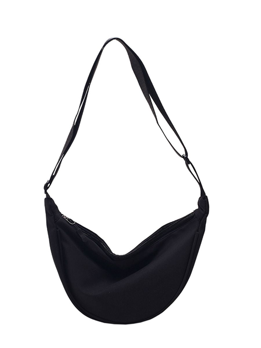 Black Polyester Sling Bag Sentient Beauty Fashions Apparel & Accessories