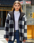 Dark Slate Gray Two-Side Wear Hooded Coat Sentient Beauty Fashions Apparel & Accessories