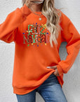 Chocolate FELIZ NAVIDAD Round Neck Drop Shoulder Sweatshirt