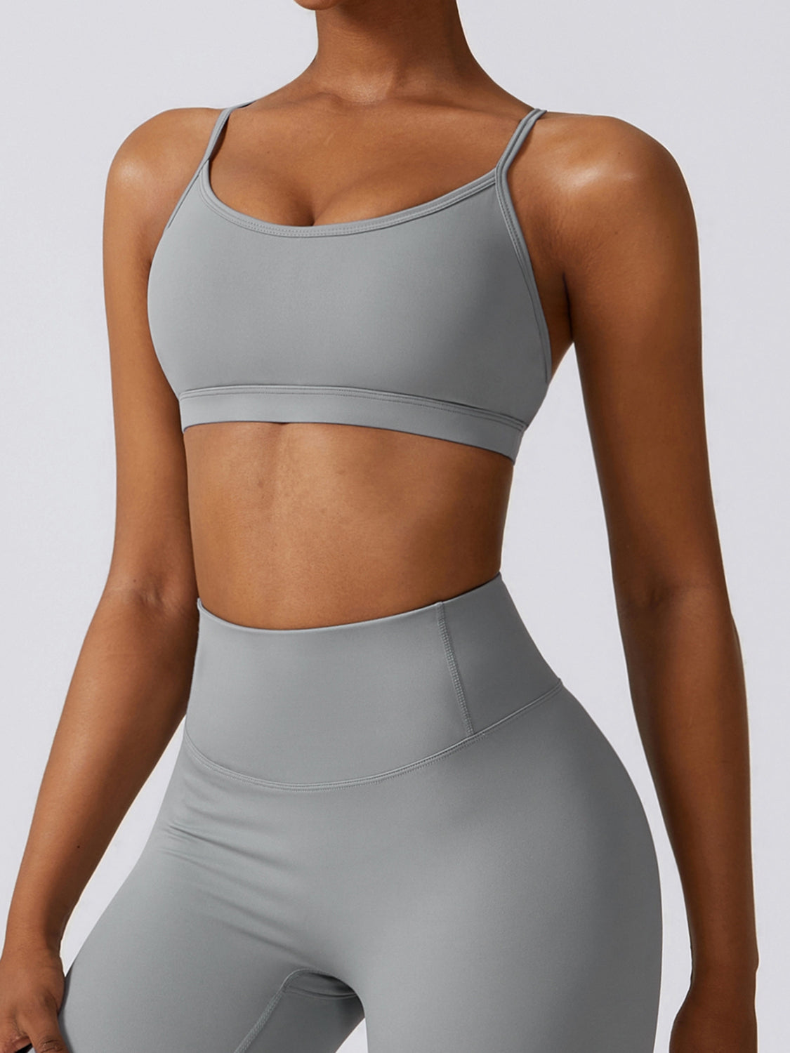 Dark Gray Cropped Sports Tank Top Sentient Beauty Fashions Apparel &amp; Accessories