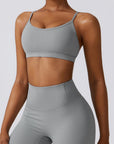 Dark Gray Cropped Sports Tank Top Sentient Beauty Fashions Apparel & Accessories