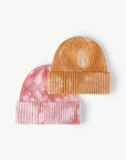 White Smoke Tie-Dye Ribbed Cuffed Beanie