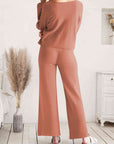 Light Gray Long Sleeve Lounge Top and Drawstring Pants Set Sentient Beauty Fashions Apparel & Accessories