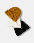 White Smoke Confetti Rib-Knit Cuff Beanie Sentient Beauty Fashions *Accessories