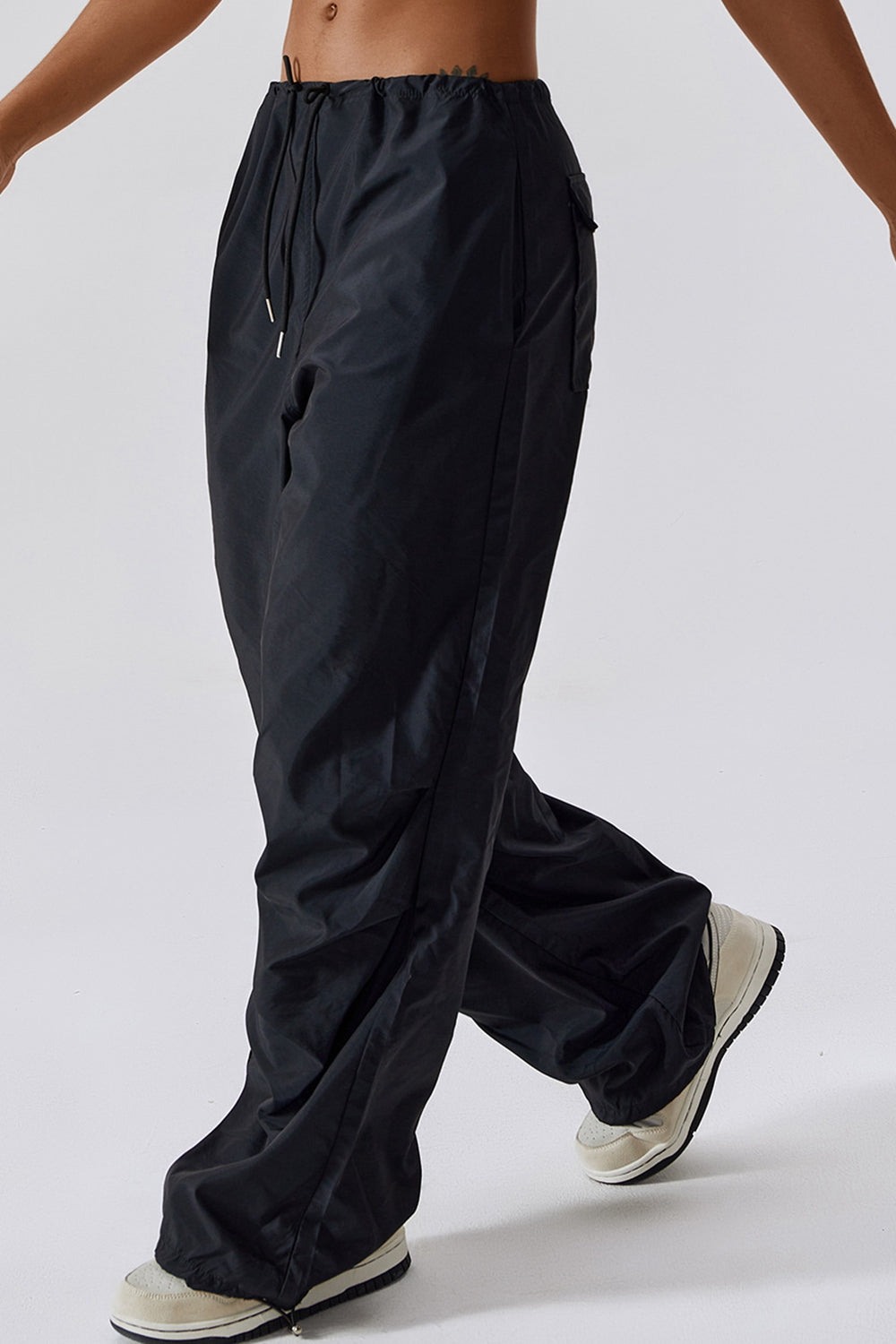 Light Gray Long Loose Fit Pocketed Sports Pants Sentient Beauty Fashions Apparel & Accessories