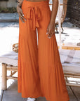 Sienna Tied Smocked Waist Tiered Culottes