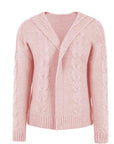 Thistle Cable-Knit Dropped Shoulder Hooded Cardigan