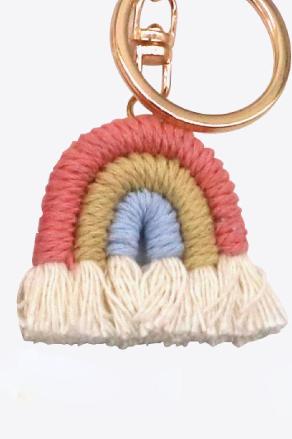 Rosy Brown Assorted 4-Pack Rainbow Fringe Keychain Sentient Beauty Fashions Apparel &amp; Accessories