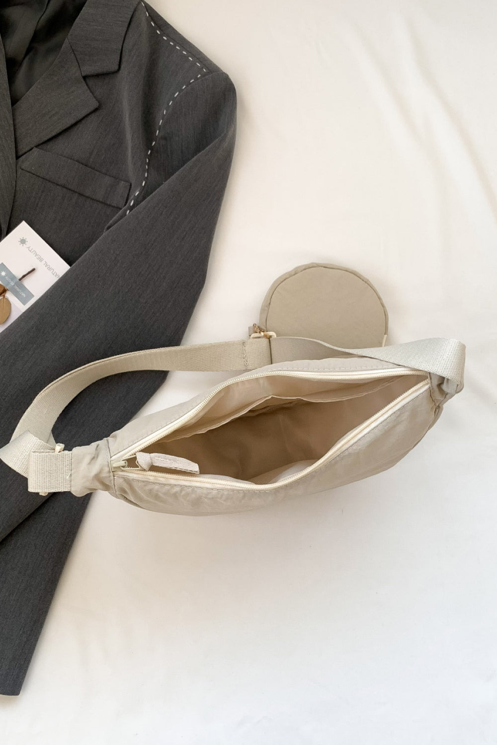 Dark Slate Gray Nylon Bag Set Sentient Beauty Fashions *Accessories