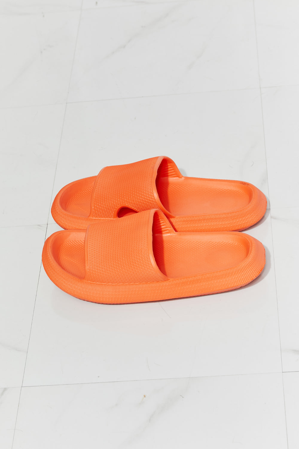Light Gray MMShoes Arms Around Me Open Toe Slide in Orange