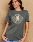 Rosy Brown Simply Love Full Size VIRGO Graphic T-Shirt Sentient Beauty Fashions Apparel & Accessories