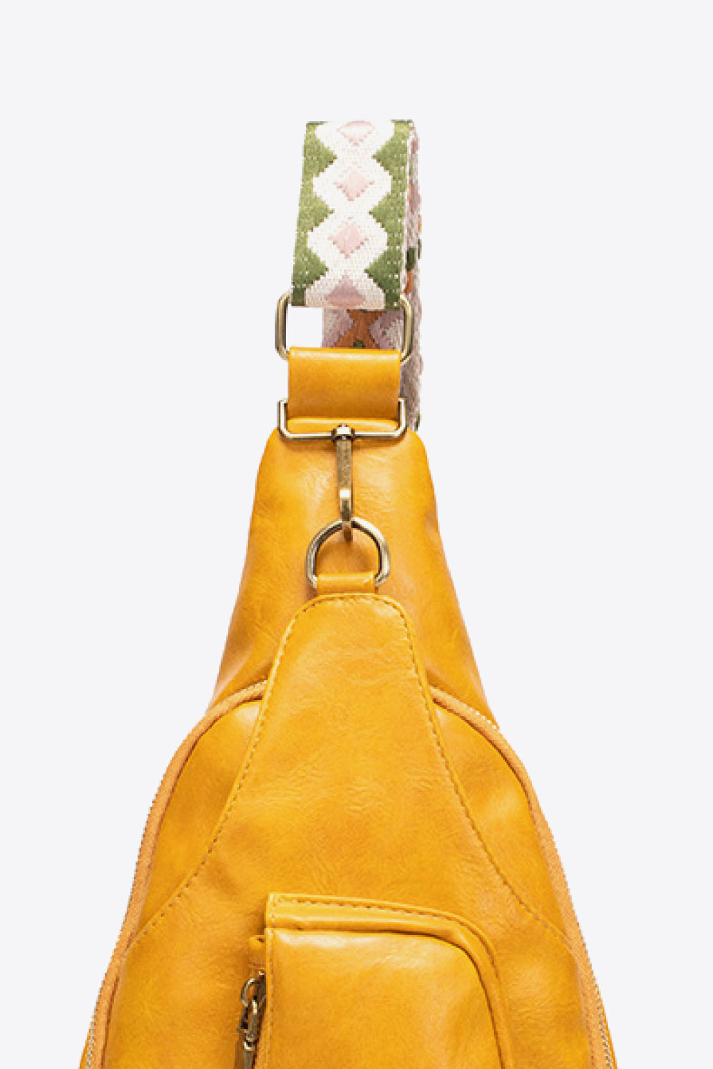 Goldenrod All The Feels PU Leather Sling Bag Sentient Beauty Fashions bags &amp; totes