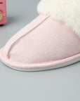 Gray Faux Suede Center Seam Slippers Sentient Beauty Fashions slippers