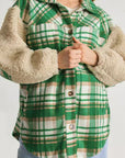 Gray Plaid Collared Button Down Jacket Sentient Beauty Fashions Apparel & Accessories