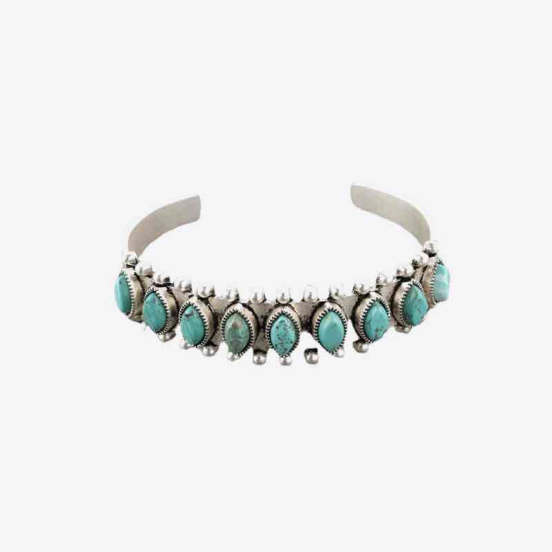 White Smoke Turquoise Open Bracelet Sentient Beauty Fashions jewelry