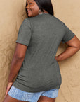Dim Gray Simply Love Full Size BOO Graphic Cotton Tee Sentient Beauty Fashions Apparel & Accessories