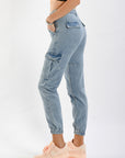 Lavender Full Size Button Fly Jeans Sentient Beauty Fashions Apparel & Accessories