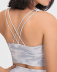 Rosy Brown Double-Strap Cross-Back Sports Bra