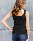 Gray Basic Bae Full Size Square Neck Wide Strap Tank Sentient Beauty Fashions Apparel & Accessories
