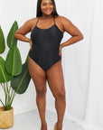 Lavender Marina West Swim High Tide One-Piece in Black Sentient Beauty Fashions Apparel & Accessories