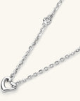 Seashell Moissanite 925 Sterling Silver Heart Necklace Sentient Beauty Fashions necklaces