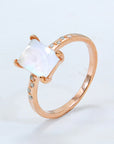 Lavender Square Moonstone Ring Sentient Beauty Fashions rings