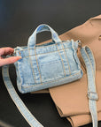 Dark Slate Gray Denim Shoulder Bag Sentient Beauty Fashions Apparel & Accessories