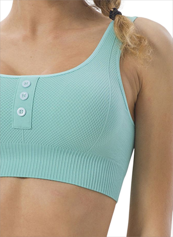 Rosy Brown Scoop Neck Sleeveless Sports Bra Sentient Beauty Fashions Apparel &amp; Accessories