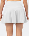 Lavender High Waist Wide Waistband Active Skirt Sentient Beauty Fashions Apparel & Accessories