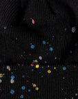 Black Confetti Rib-Knit Cuff Beanie Sentient Beauty Fashions *Accessories