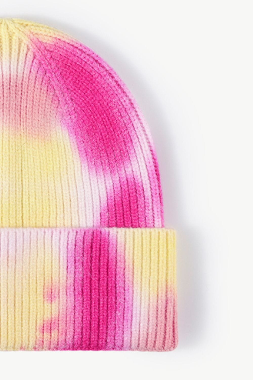 Misty Rose Tie-Dye Cuffed Knit Beanie