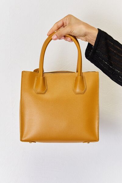 Light Gray David Jones PU Leather Handbag Sentient Beauty Fashions Apparel &amp; Accessories