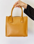 Light Gray David Jones PU Leather Handbag Sentient Beauty Fashions Apparel & Accessories