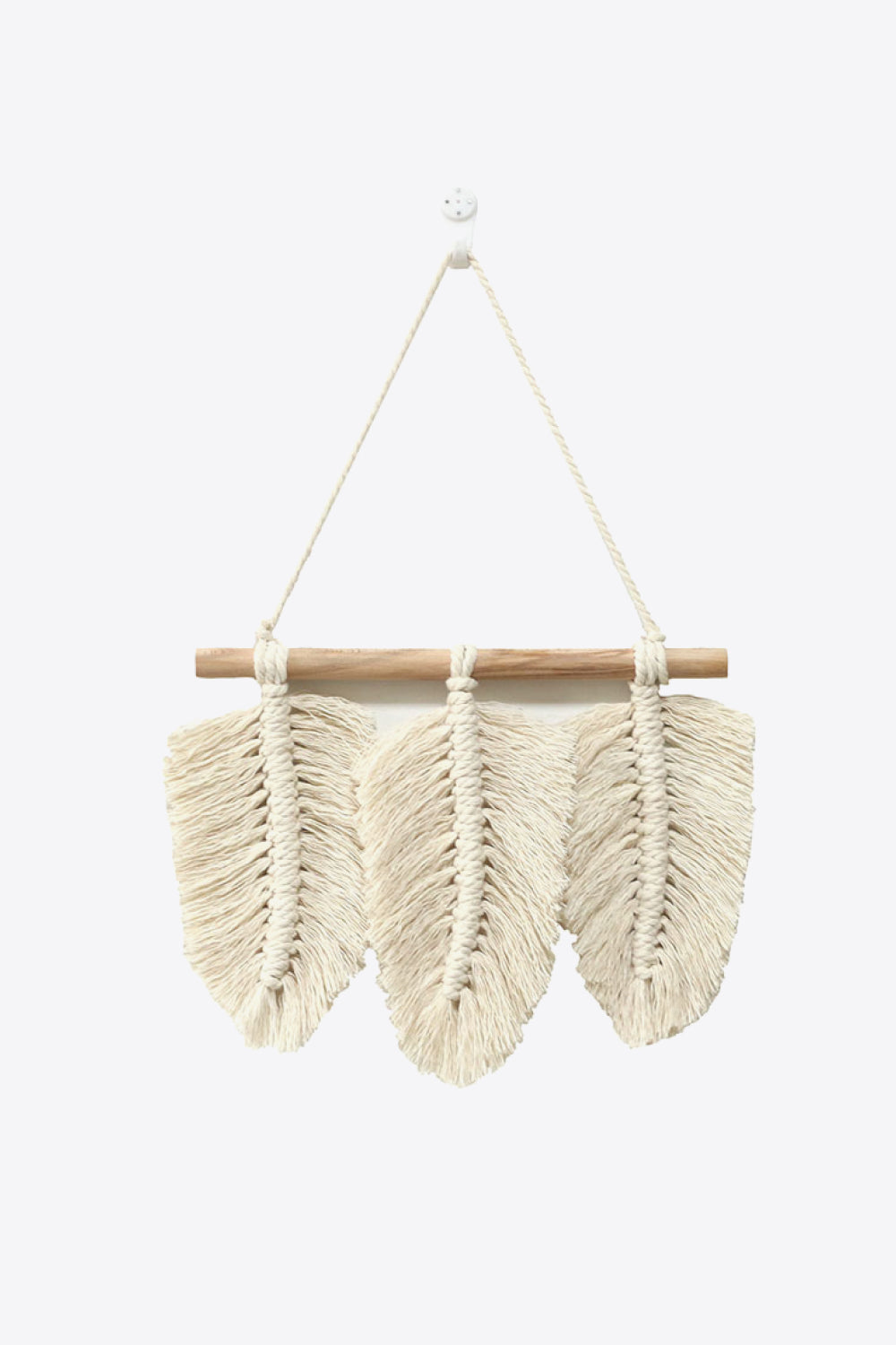 White Smoke Feather Wall Hanging Sentient Beauty Fashions Home Decor
