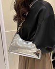 Dark Slate Gray PU Leather Shoulder Bag Sentient Beauty Fashions *Accessories