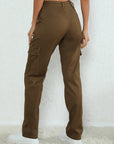 Dark Olive Green Full Size Button Fly Jeans Sentient Beauty Fashions Apparel & Accessories