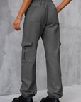 Light Slate Gray Buttoned High Waist Jeans with Pockets Sentient Beauty Fashions Apparel & Accessories
