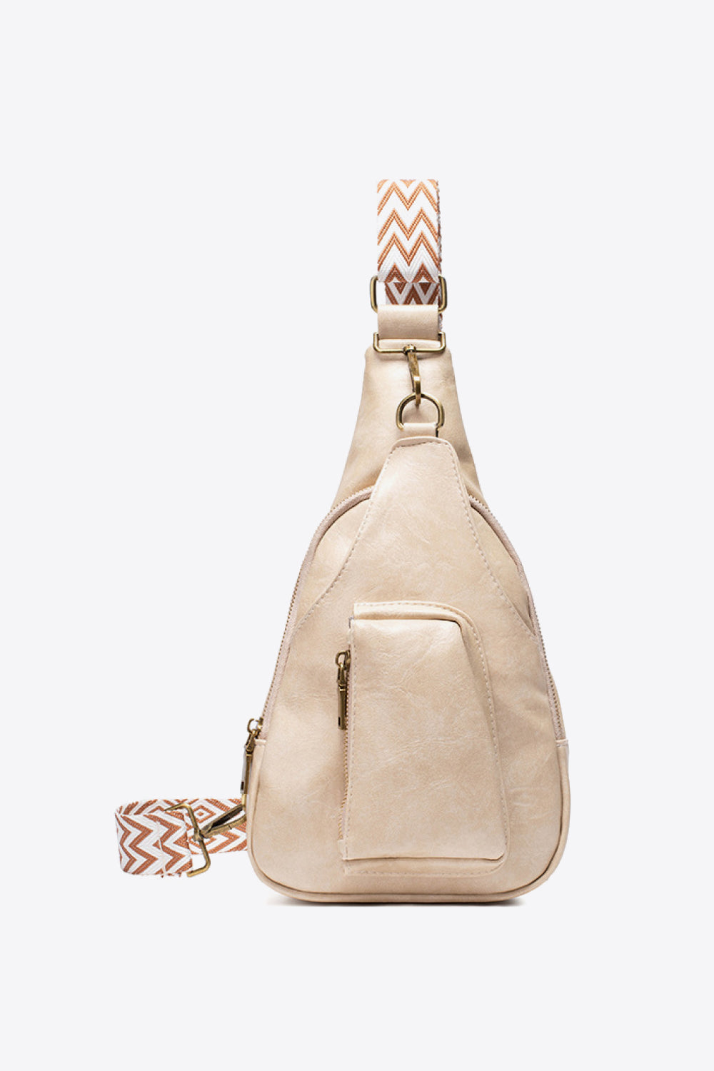 White Smoke All The Feels PU Leather Sling Bag Sentient Beauty Fashions bags &amp; totes