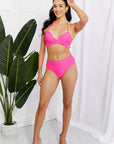 Light Gray Marina West Swim Summer Splash Halter Bikini Set in Pink Sentient Beauty Fashions Apparel & Accessories