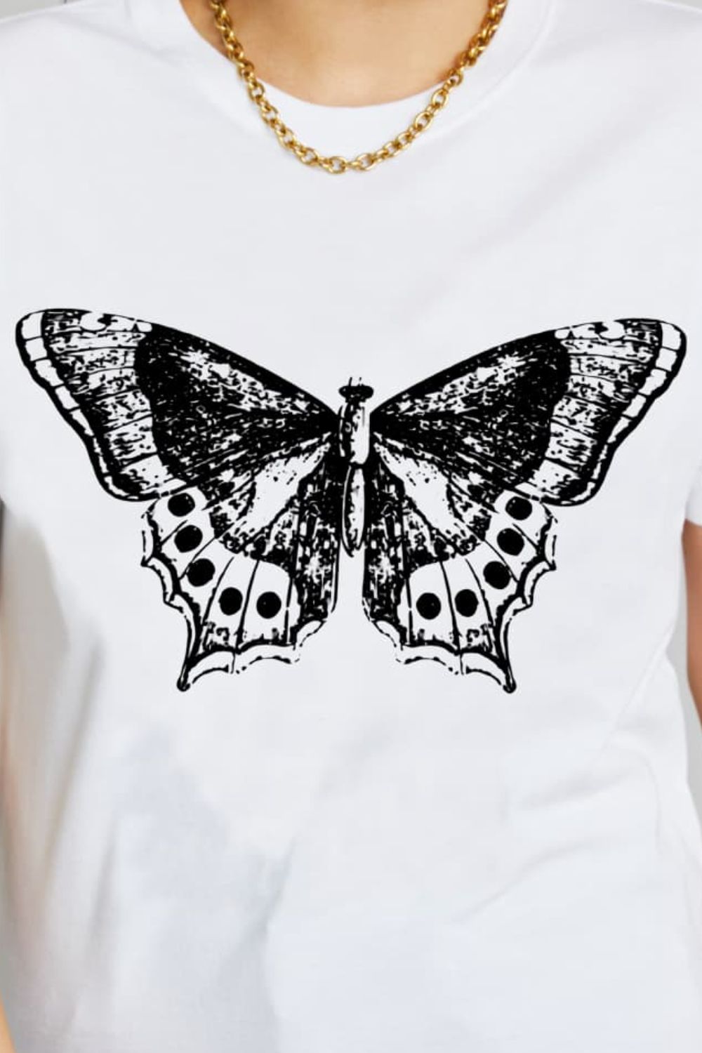 Lavender Simply Love Full Size Butterfly Graphic Cotton T-Shirt Sentient Beauty Fashions tees