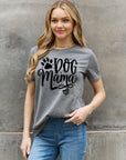 Light Slate Gray Simply Love Full Size DOG MAMA Graphic Cotton T-Shirt Sentient Beauty Fashions