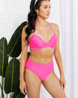 Black Marina West Swim Summer Splash Halter Bikini Set in Pink Sentient Beauty Fashions Apparel & Accessories