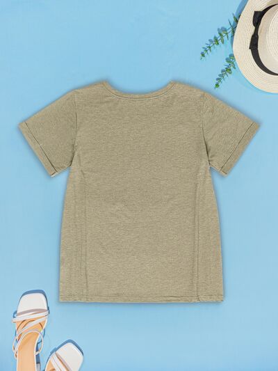 Dark Gray V-Neck Short Sleeve T-Shirt Sentient Beauty Fashions Apparel &amp; Accessories