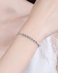 Light Gray Moissanite 925 Sterling Silver Bracelet Sentient Beauty Fashions Jewelry