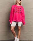 Rosy Brown Simply Love Full Size Graphic Long Sleeve Sweatshirt Sentient Beauty Fashions Apparel & Accessories