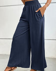 Light Gray Wide Waistband Relax Fit Long Pants